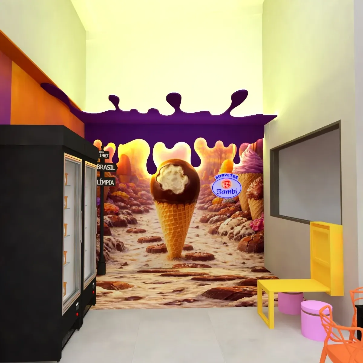 Projeto de loja Sorvetes Bambi - imagem 12